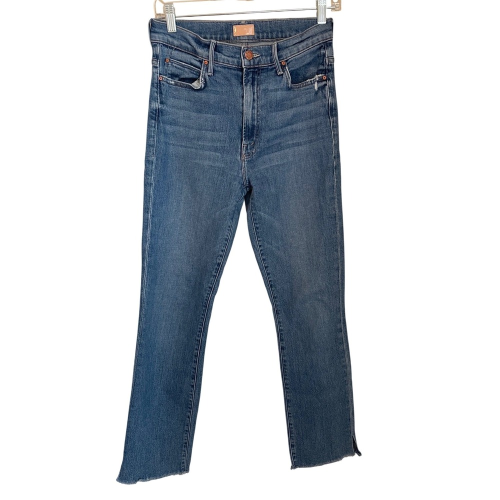MOTHER High Waist Rascal Ankle Snippet‎ Straight Jeans Six Packs On You Size 28